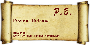 Pozner Botond névjegykártya
